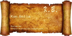 Kun Bella névjegykártya